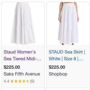 Staud White Sea Skirt